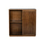 Medieval side panel with 2 sliding doors and solid wood decorative strips, storage cabinet - Korvel