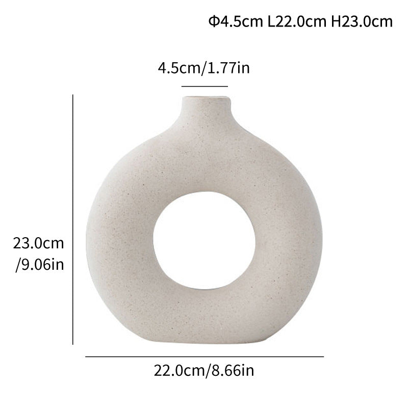 Vase en céramique émaillée à motifs - Accent décoratif moderne