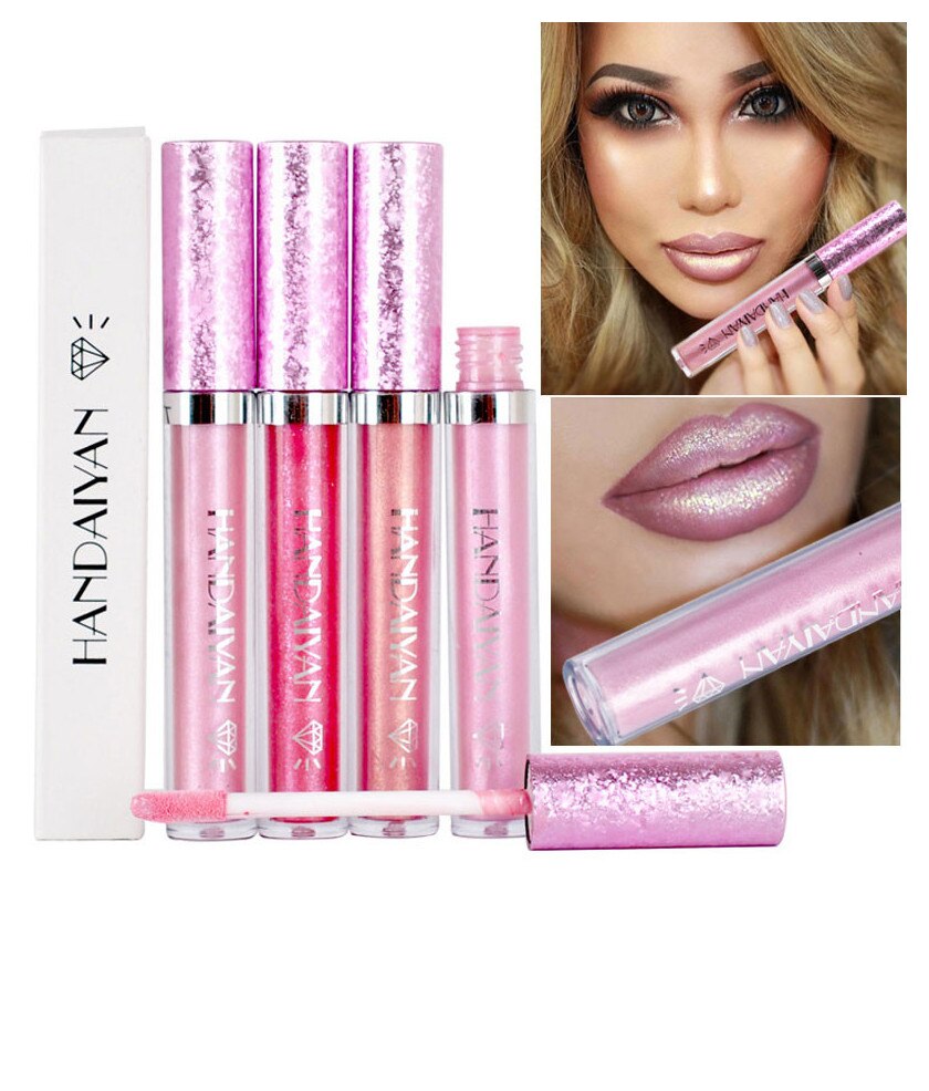 Makeup Diamond Shine Metallic Lipstick Charming Long Lasting Tattoo Liquid Glitter Powder Lipgloss Cosmetics - Korvel