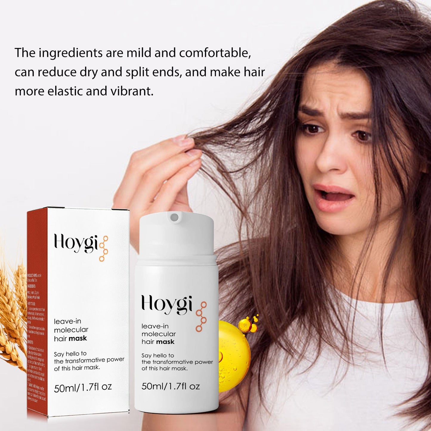 Leave-In Hair Mask, Repair The End Of Hair Damaged By Ironing And Dyeing Dry Hair, Soft And Long-Lasting Fragrance Treatment Mask - Korvel