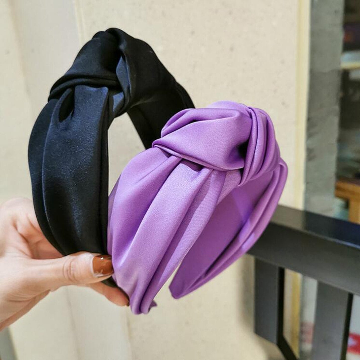 Premium Solid Color Wide Headband for Women