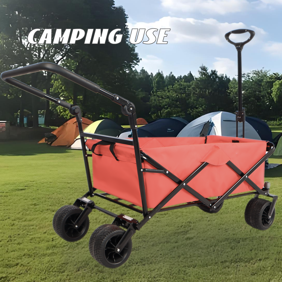 Utility Park Garden Cart Tool Customized Color Folding Camping Trolley Outdoor Picnic Beach Wagon - Korvel