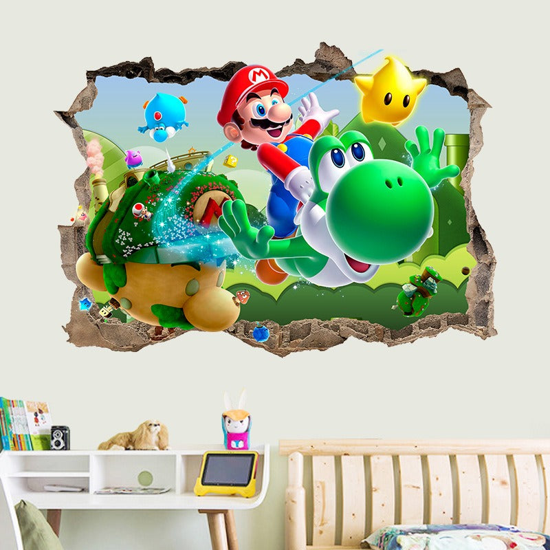 3D Wall Piercing Mary Full Staff Wall Stickers Living Room Bedroom Kindergarten Decoration Background Wall - Korvel