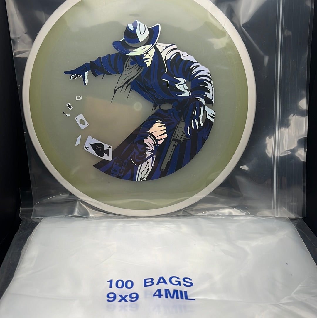 Bolsas de Almacenamiento de Discos Transparentes - 4 mil 9x9 (100 Unidades)