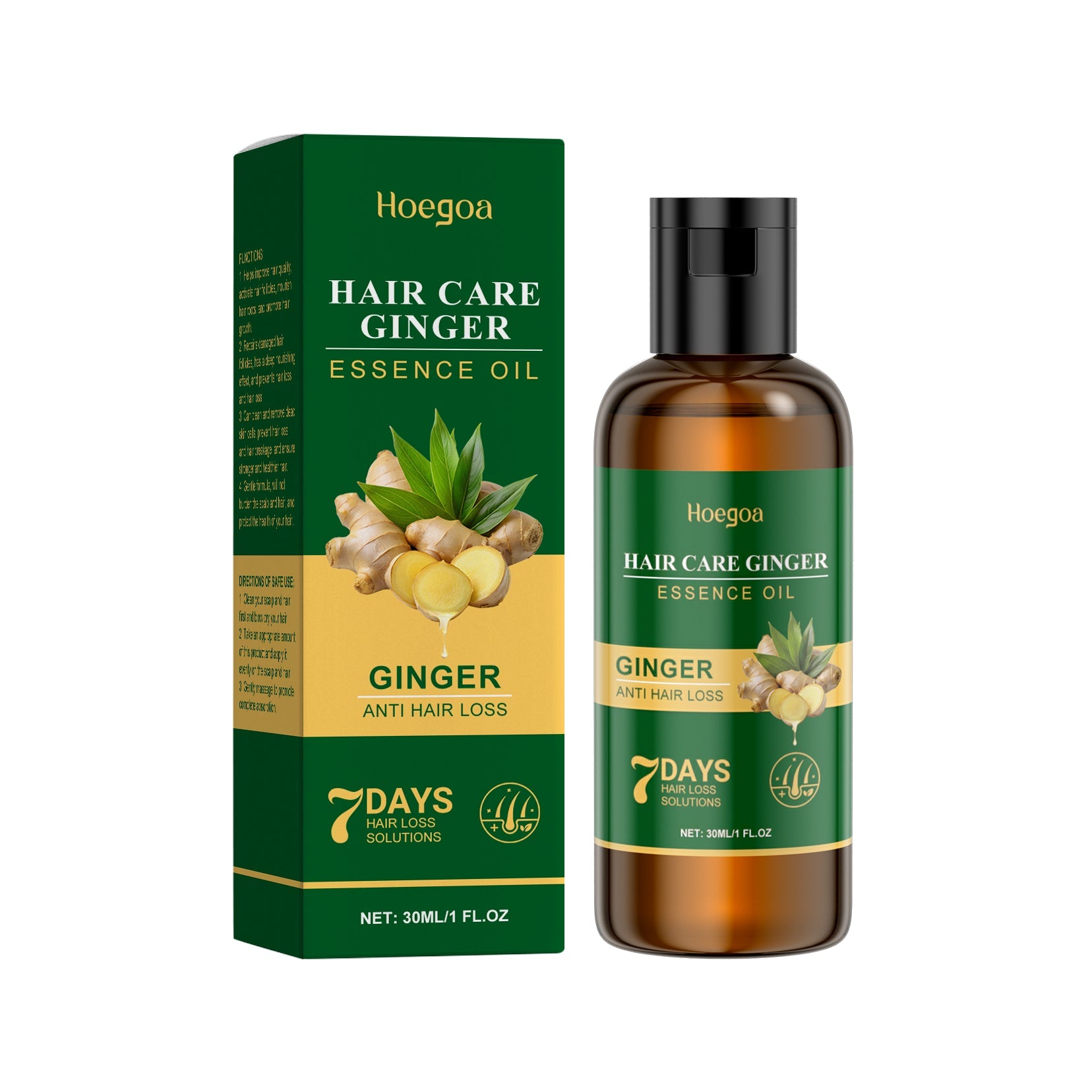 Ginger Hair Care Essential Oil Mild Ingredients Herbal Ginger Nourishes Hair Soft Beautiful Essential Oil - Korvel