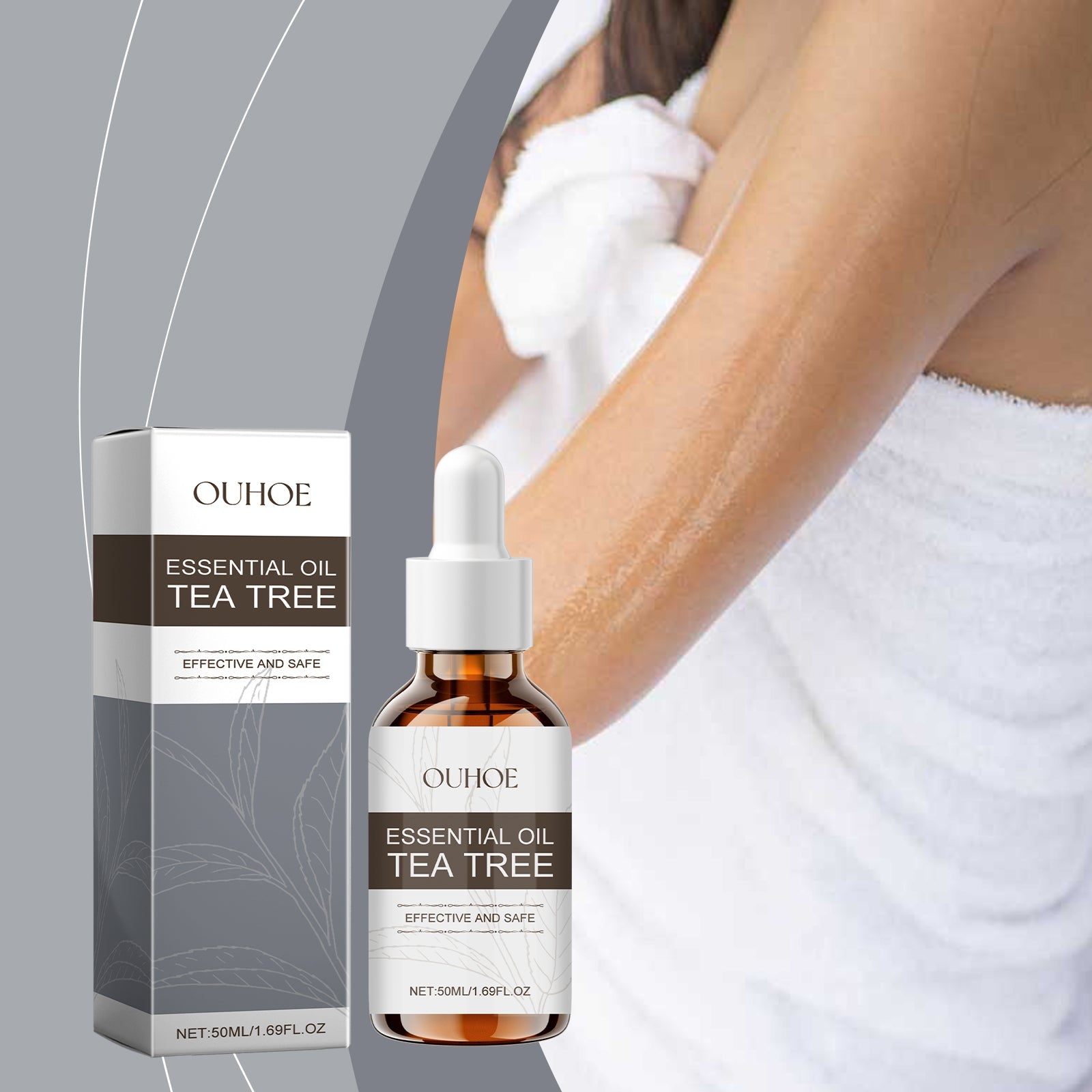 Tea Tree Essential Oil, Body Care Plant Essential Oil Massage Oil Skin Care Moisturizing Moisturizing Soft Moist Shine - Korvel
