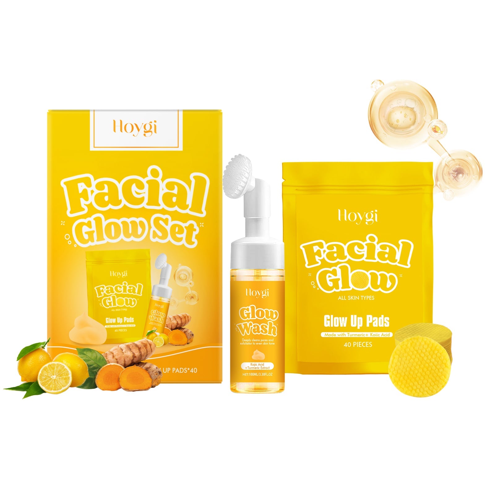 Turmeric Tender Cleansing Set Gently Cleanses Facial Skin And Improves Skin Quality - Korvel