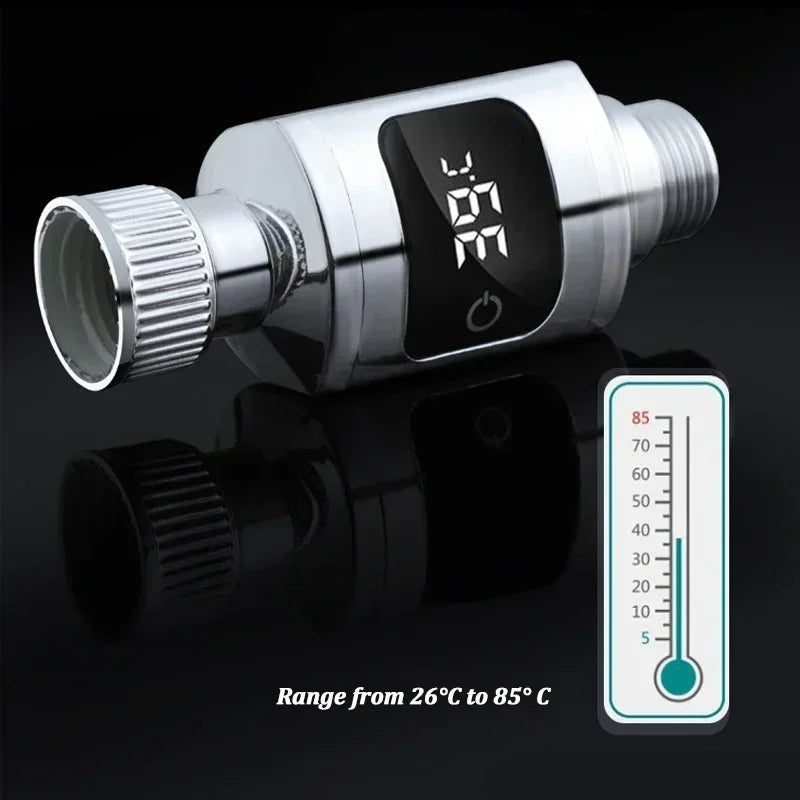 Bathroom Tub Shower Faucets Water Thermometer Electricity LED Display ABS Bathtub Water Temperature Monitor for Home Shower - Korvel