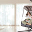 Swing Egg Chair with Stand Indoor Outdoor Wicker Rattan Frame 350lbs Capacity Hammock Chair - Korvel