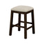 TOPMAX 4 Pieces Counter Height Table with Fabric Padded Stools, Rustic Bar Dining Set with Socket, Brown - Korvel
