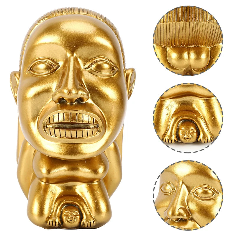 Indiana Jones Idol Golden Fertility Statue Resin Fertility Idol Sculpture with Eye Scale Raiders of The Lost Ark Cosplay Props - Korvel