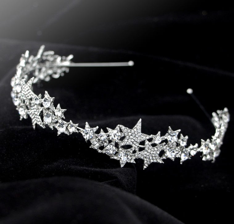 Star Crown New Hair Band Wedding Hair Accessories Bridal Jewelry - Korvel