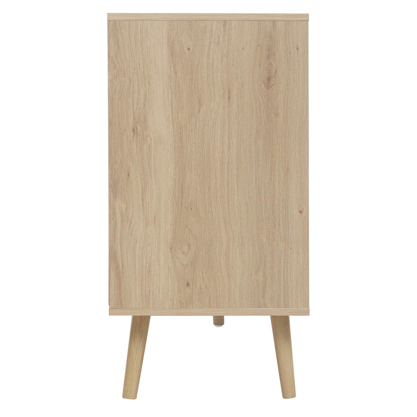 4 Door Accent Cabinet Sideboard Buffet Storage Cabinet with Adjustable Shelf for Entryway Living Room Bedroom - Korvel