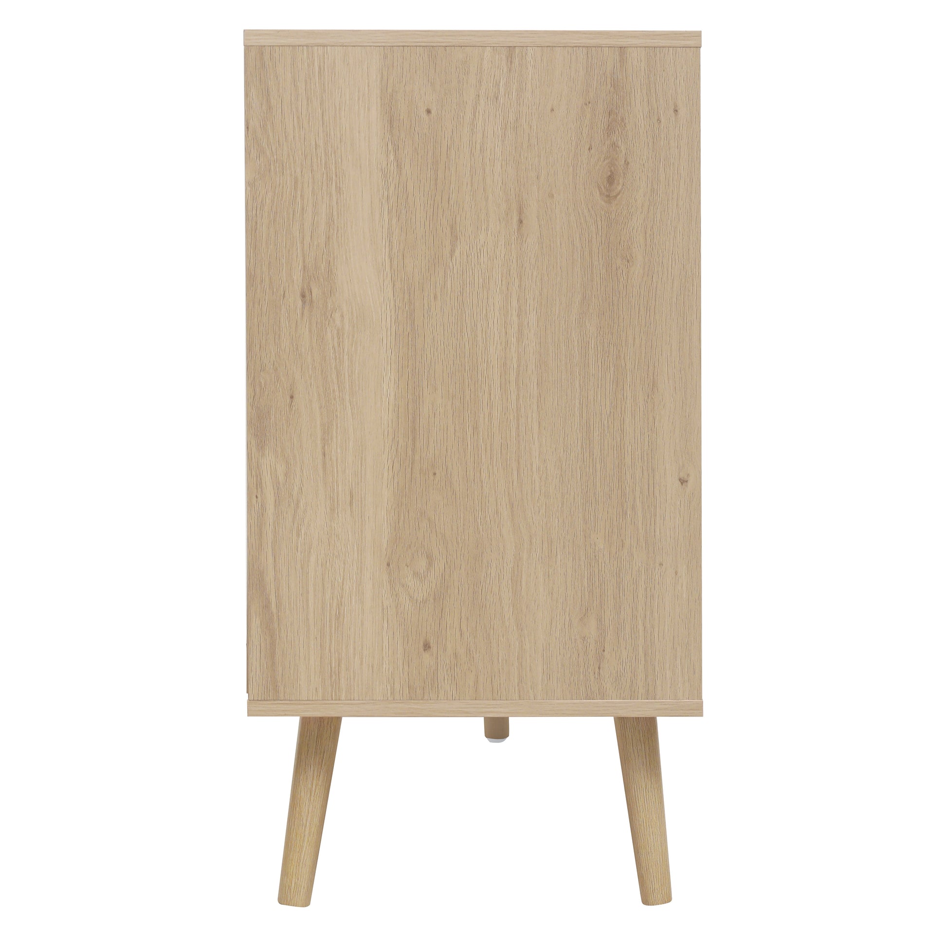4 Door Accent Cabinet Sideboard Buffet Storage Cabinet with Adjustable Shelf for Entryway Living Room Bedroom - Korvel