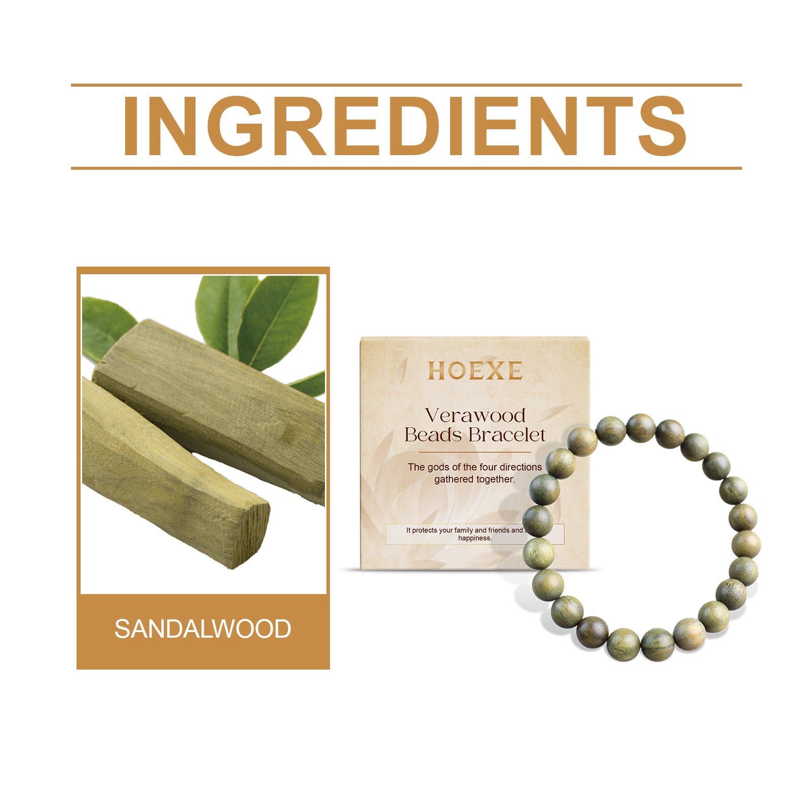 Green Sandalwood Bracelet Trend Fashion Elegant Portable Durable Good-Looking Niche Design Bracelet - Korvel