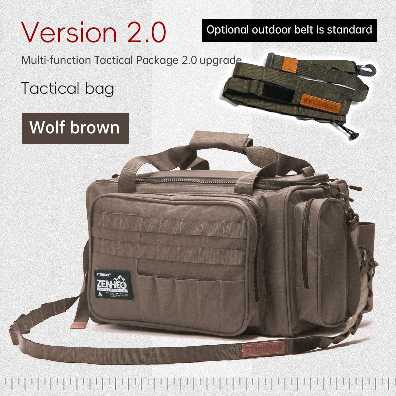 Outdoor camping picnic bag outdoor tableware storage tactical compartment sundries portable shoulder bag - Korvel