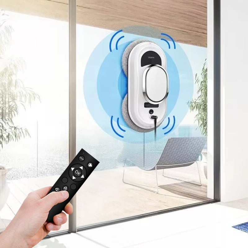 5600Pa Smart Window Cleaning Robot   Auto-Guided, Remote-Controlled Glass Cleaner for Home Use - Korvel