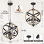 Farmhouse Chandelier Light Fixtures 4-Light Dining Room Light Fixtures Height Adjustable Rustic Wood Light - Korvel