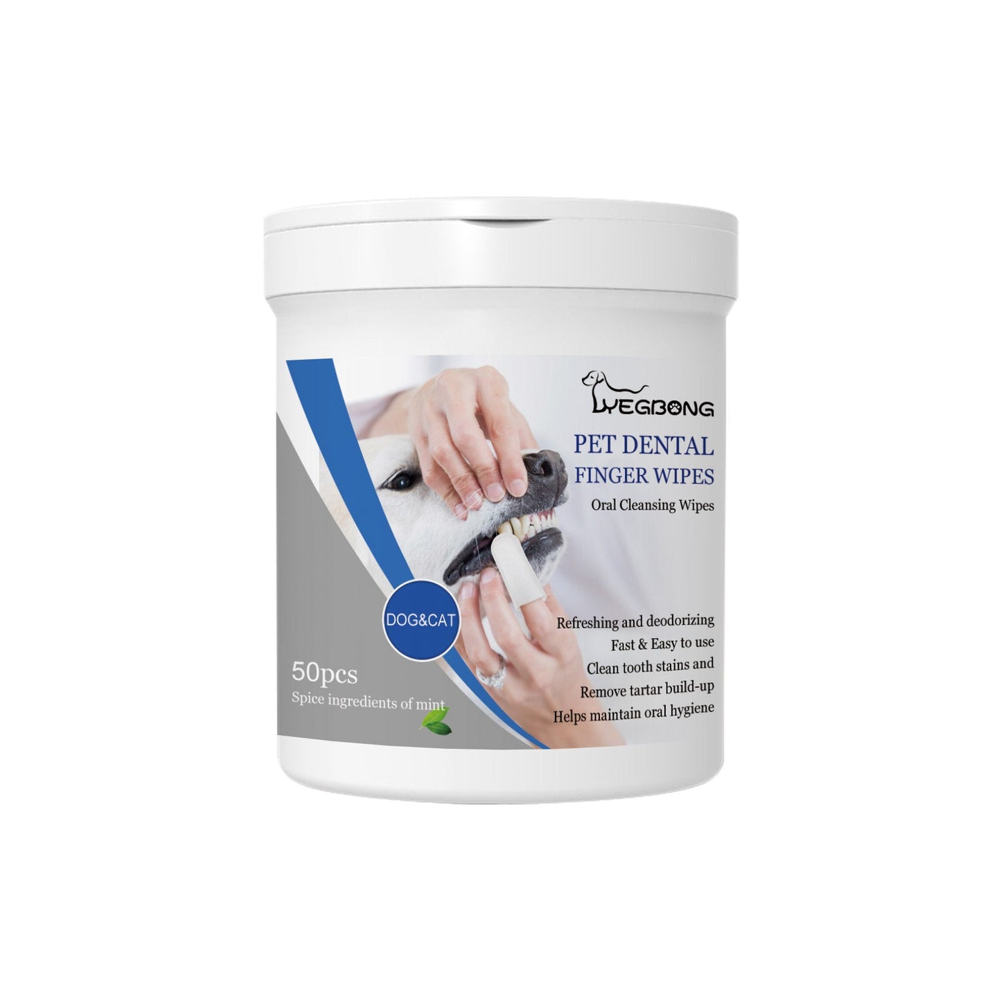 Premium Pet Dental Finger Wipes for Fresh Breath
