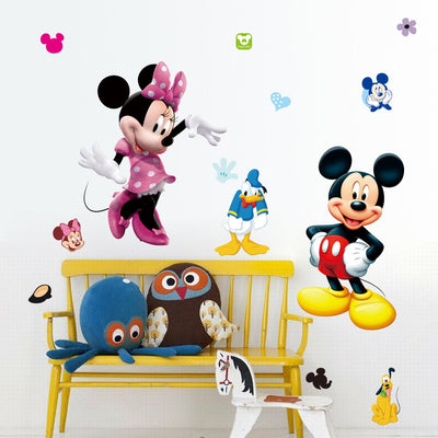 Mickey Minnie Decorative Painting Children's Room Background Wall Mickey Mouse Wall Sticker - Korvel