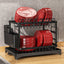 Kitchen drainage rack bowl and dish rack bowl and dish storage rack household utensils knives and forks storage rack - Korvel