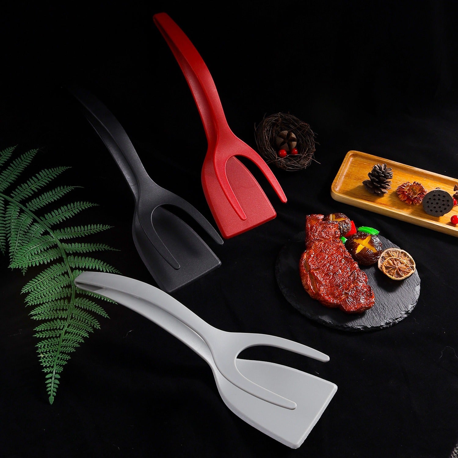 Pancake toasted bread fried egg clip fried egg flipping shove kitchen tool egg shovel beef steak shovel two in one - Korvel