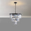 Candelabro de Cristal Negro de Lujo para Espacios Modernos