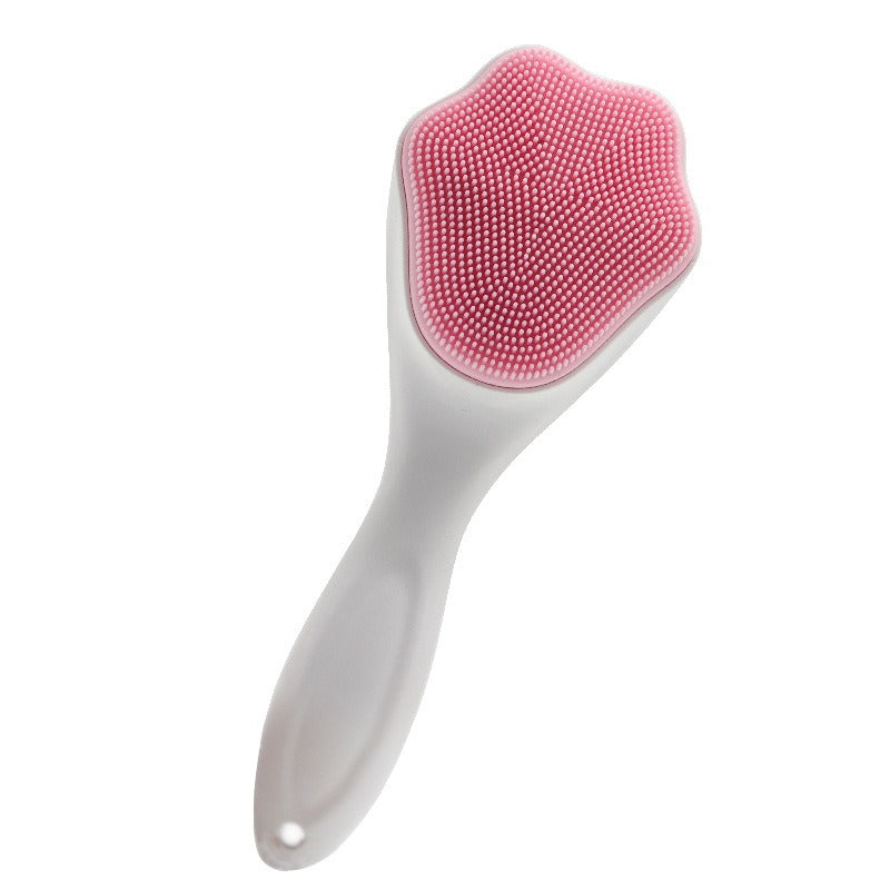 Cat Claw Face Wash Brush Silicone Long Handle Cat Claw Brush Soft Silicone Pore Cleaning Brush Facial Cleanser - Korvel