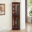 Elegant Corner Curio Cabinet with Adjustable Glass Shelves