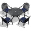 (Cushions In Random Colors)5-Piece Set Of Cast Aluminum Patio Furniture With Cushions - Korvel