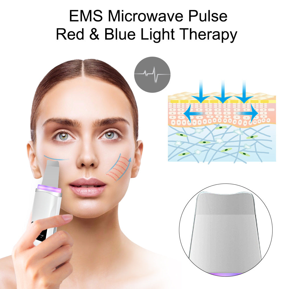 Ultrasonic Peeling Machine HailiCare Positive And Negative Ions Red And Blue Light To Remove Blackheads And Acne Beauty Instrument - Korvel
