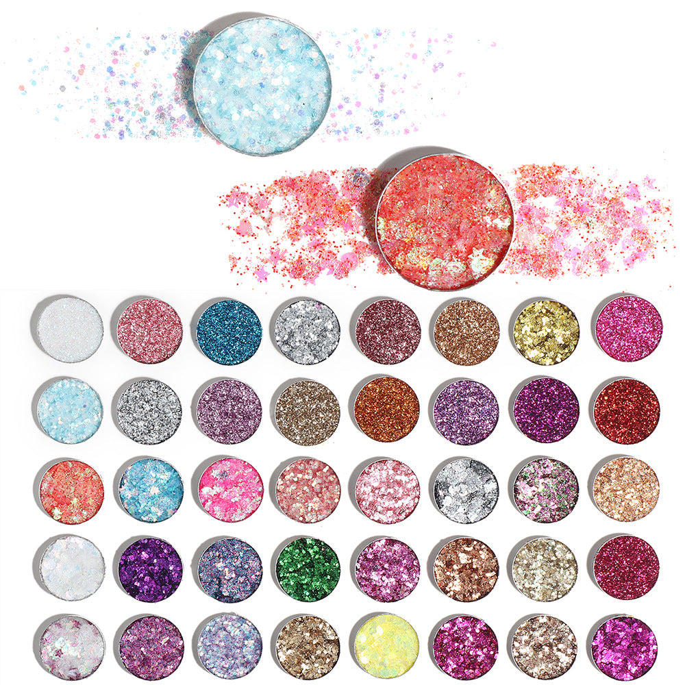 Palette de fards à paupières CAKAILA 40 couleurs - Paillettes dorées et teintes crémeuses