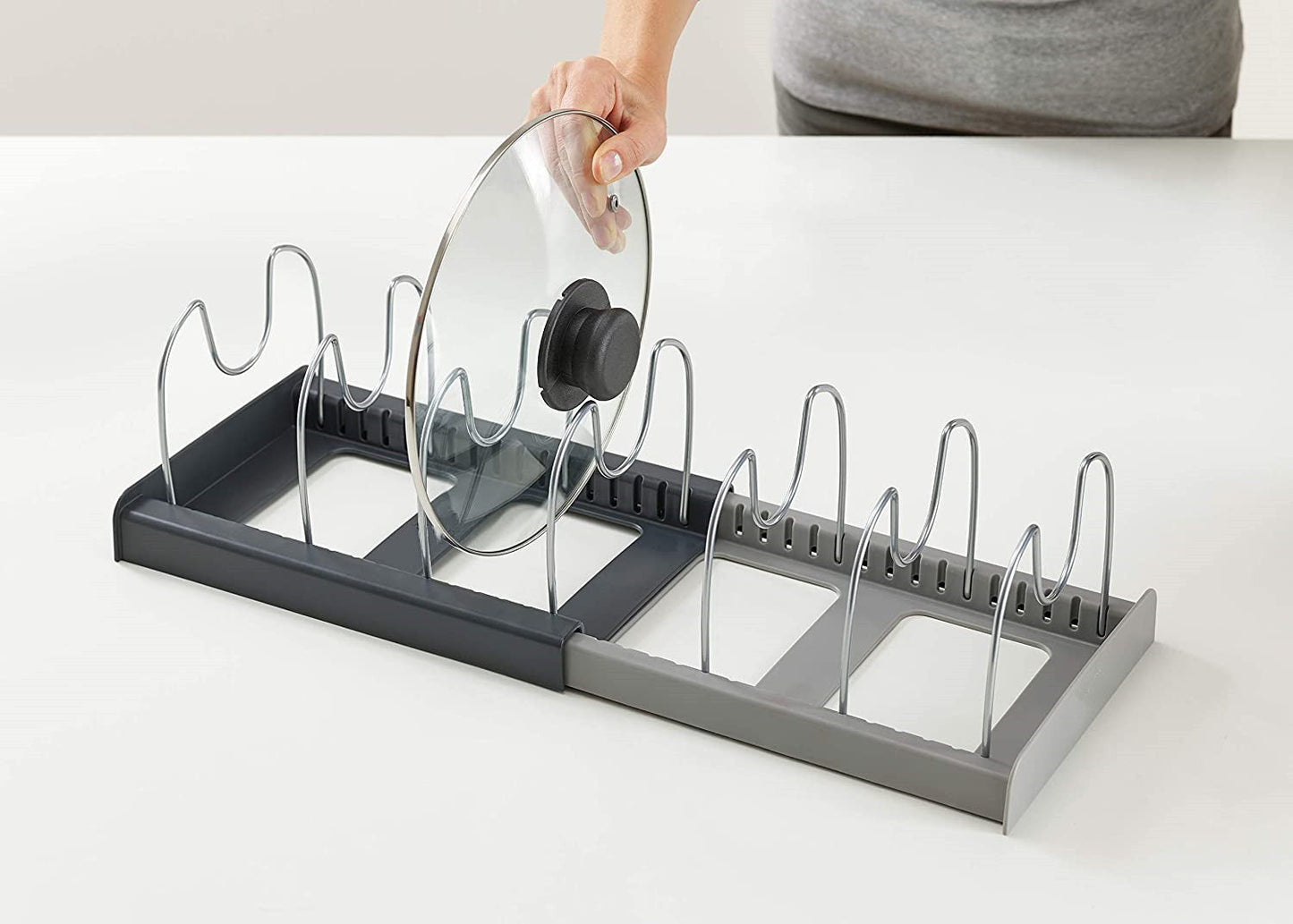 Estante Telescópico para Utensilios de Cocina con Bandeja de Drenaje