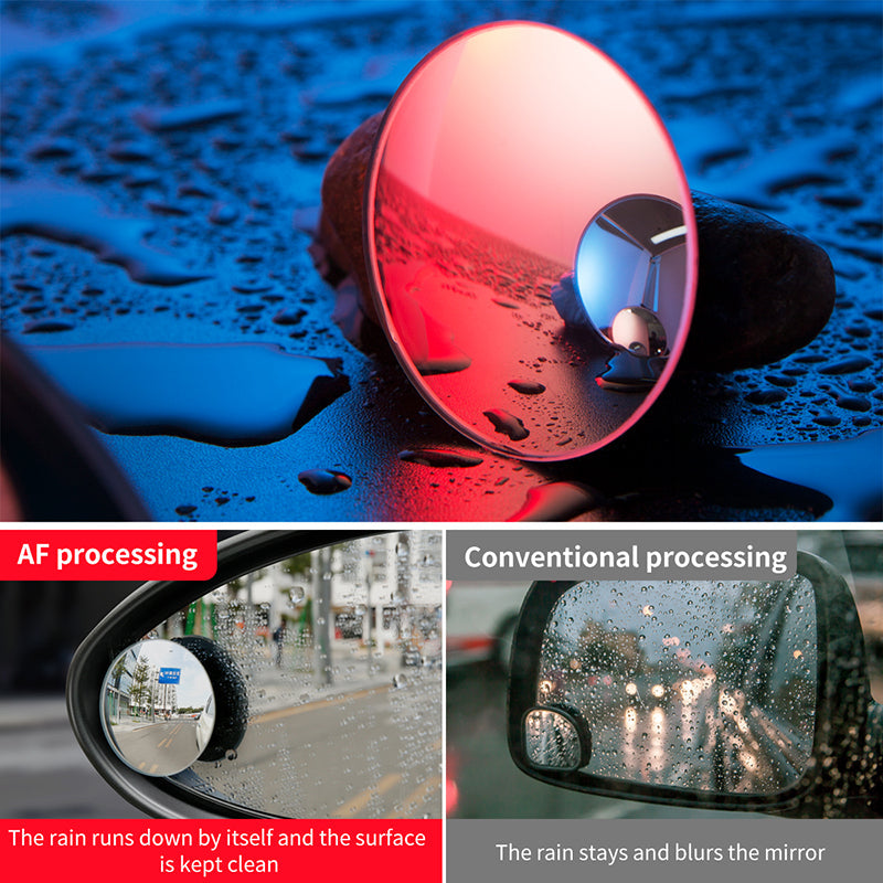 Baseus 2Pcs Car Holder HD Rear View Convex Mirror Auto Rearview Mirror 360 Degree Wide Angle Vehicle Blind Spot Rimless Mirrors - Korvel