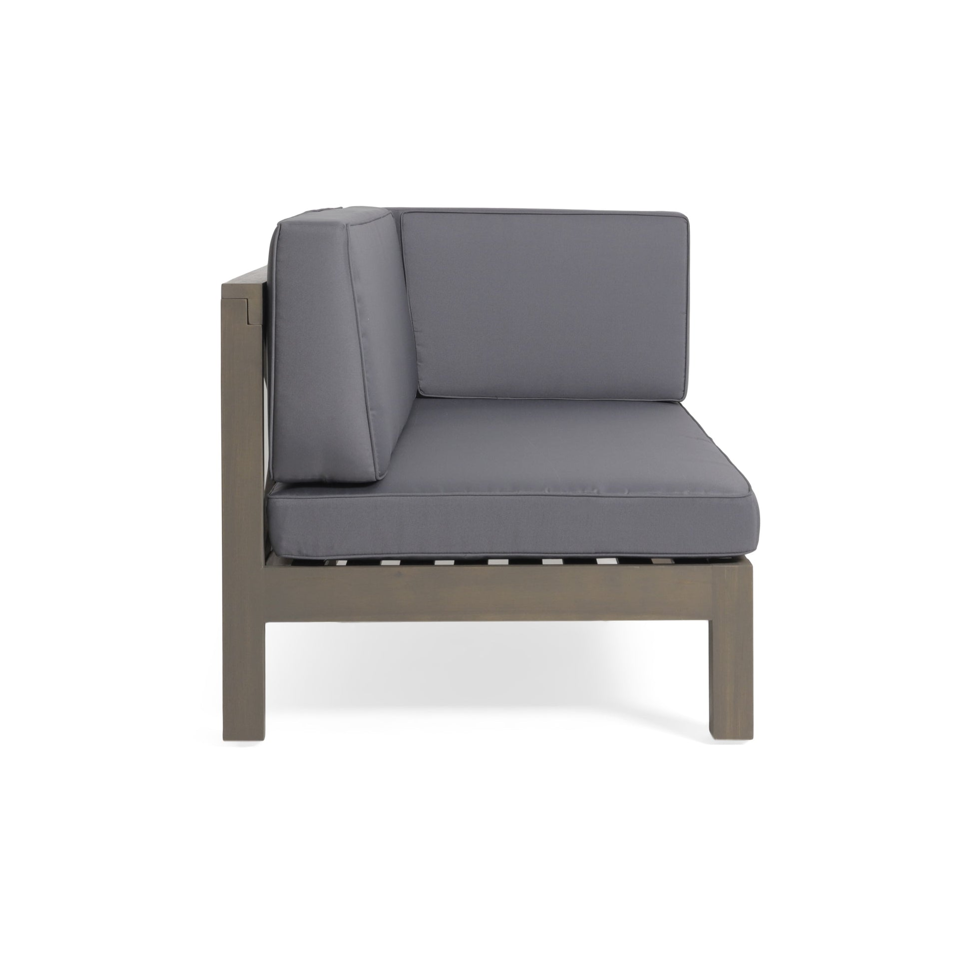 BRAVA X-BACK RIGHT CORNER BENCH, DARK GREY - Korvel