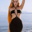 Backless Halter Neck Cover-Up Dress - Korvel