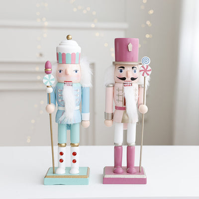 Macaron Nutcracker Wooden Ornament - 26CM Holiday Decor