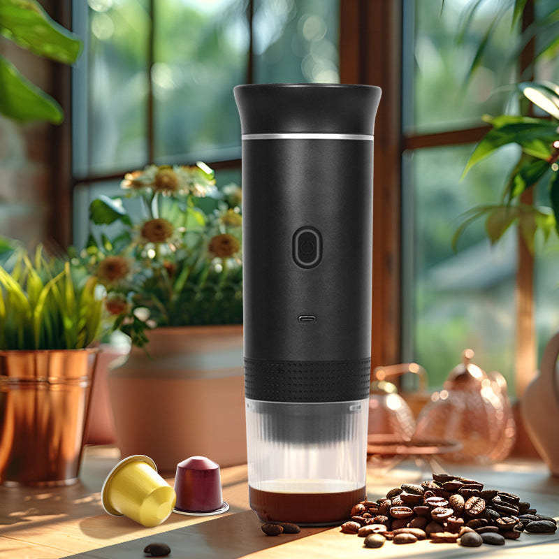 2025 Upgraded 3-in-1 Cordless Coffee Maker - 20Bar Portable for Car/Camping/Home, Capsule/Powder, USB Fast Heat - Korvel