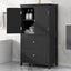 Armoire de rangement de salle de bain noire élégante avec étagère réglable