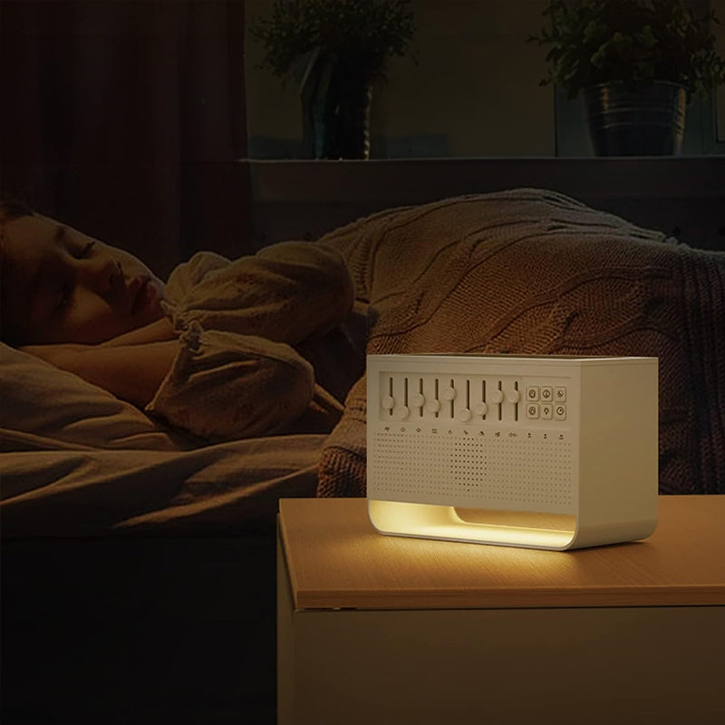 Haut-parleur Bluetooth Portable à bruit blanc, aide au sommeil, veilleuse, humidificateur, Machine tout-en-un, 8 Goup, son natur - Korvel