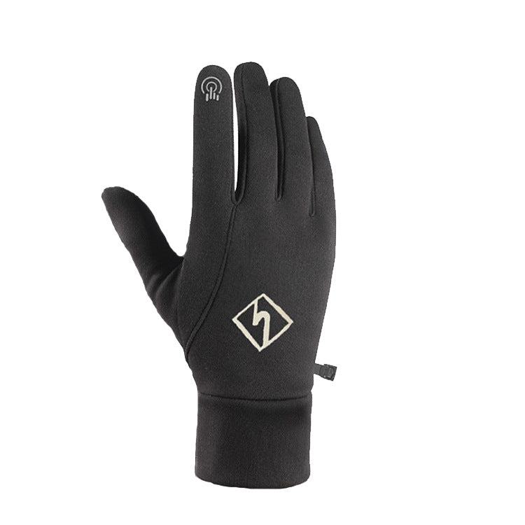 Outdoor Sports Warm Gloves Winter Windproof With Fleece Thickened Fitness Non-Slip Driving Touch Screen Cycling Gloves - Korvel