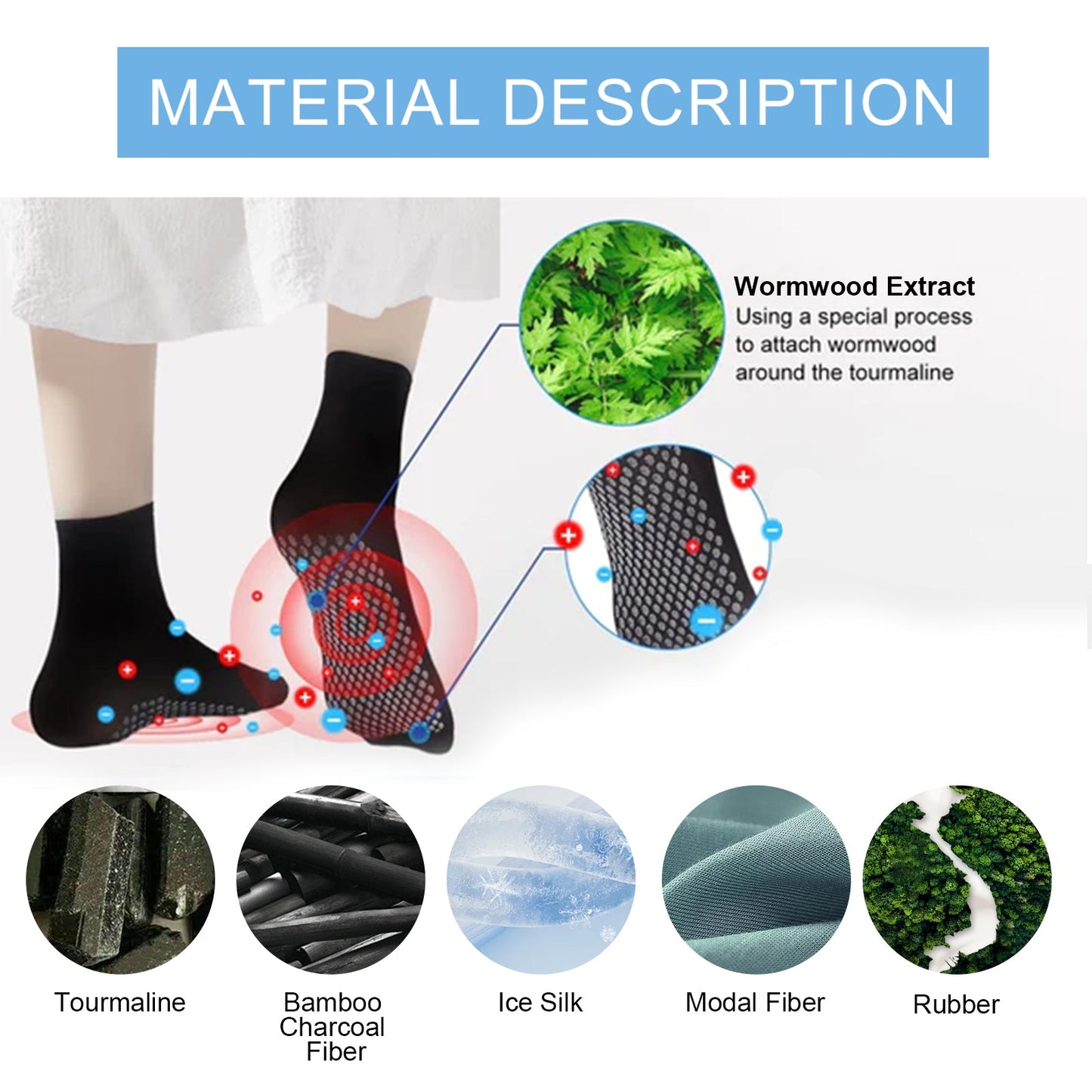Lon Tech Pro Super Body Slimming Diabetes Socks, Breathable Soft And Comfortable Non-slip Foot Care Socks - Korvel