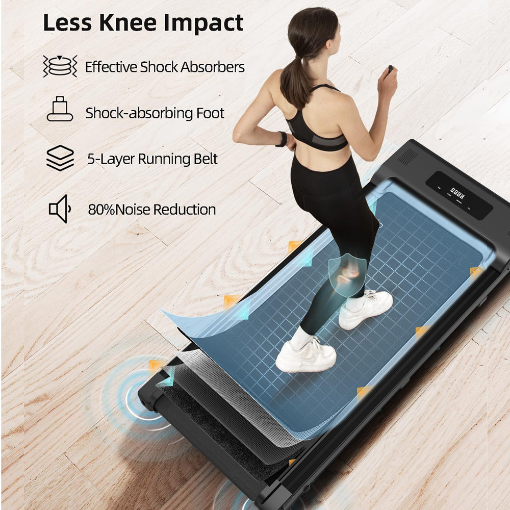 Undertable treadmill, walking mat, portable jogger with remote LED display (265 pounds) - Korvel