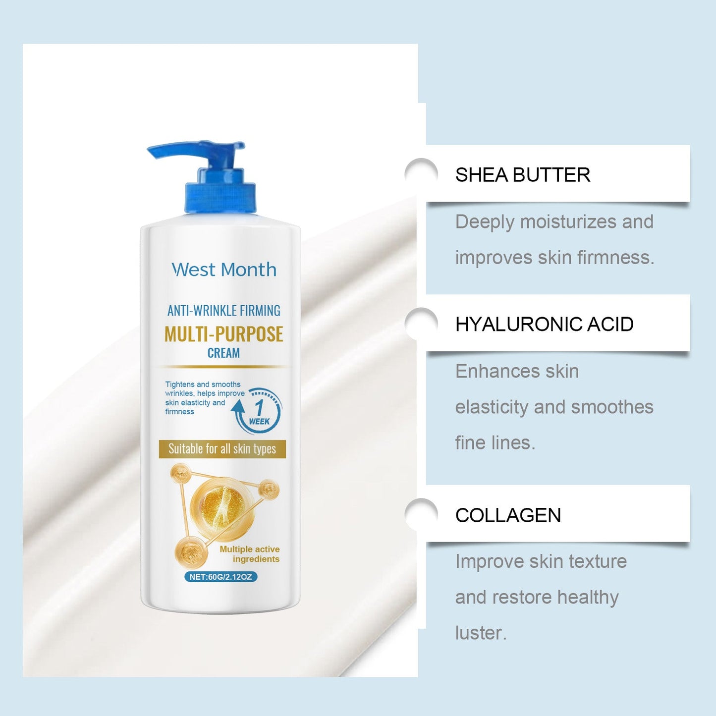 Crema Premium para Firmar la Piel para Hidratación y Textura