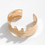 Versatile Irregular Opening Bracelet in Metal Style