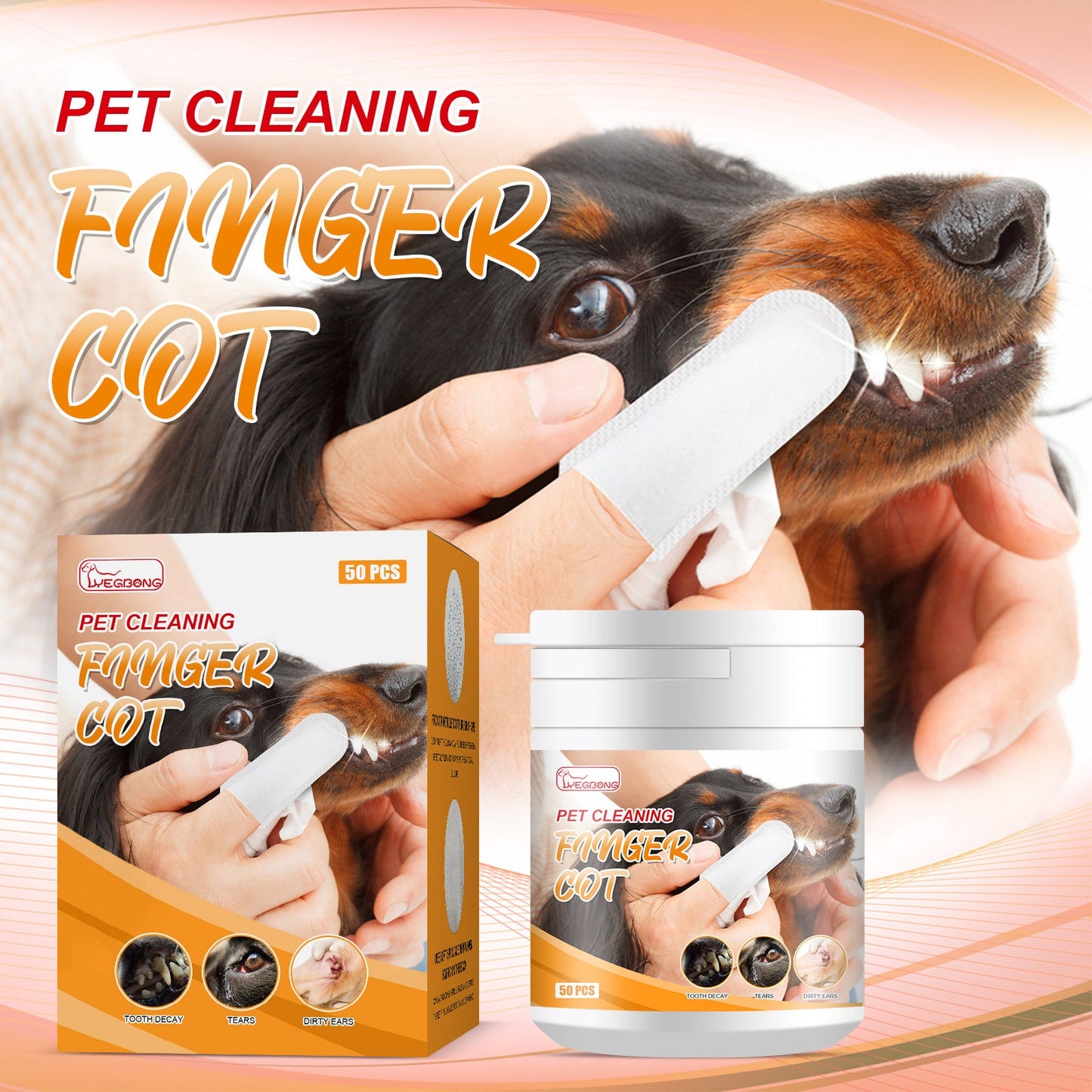 Guantes de limpieza dental premium para mascotas para un aliento fresco