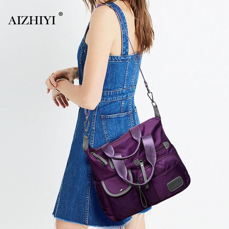 Multiuse Women Waterproof Handbag Nylon Tote Fashion Messenger Crossbody Bags for Women Top-Handle Shoulder Purse Travel Bag - Korvel