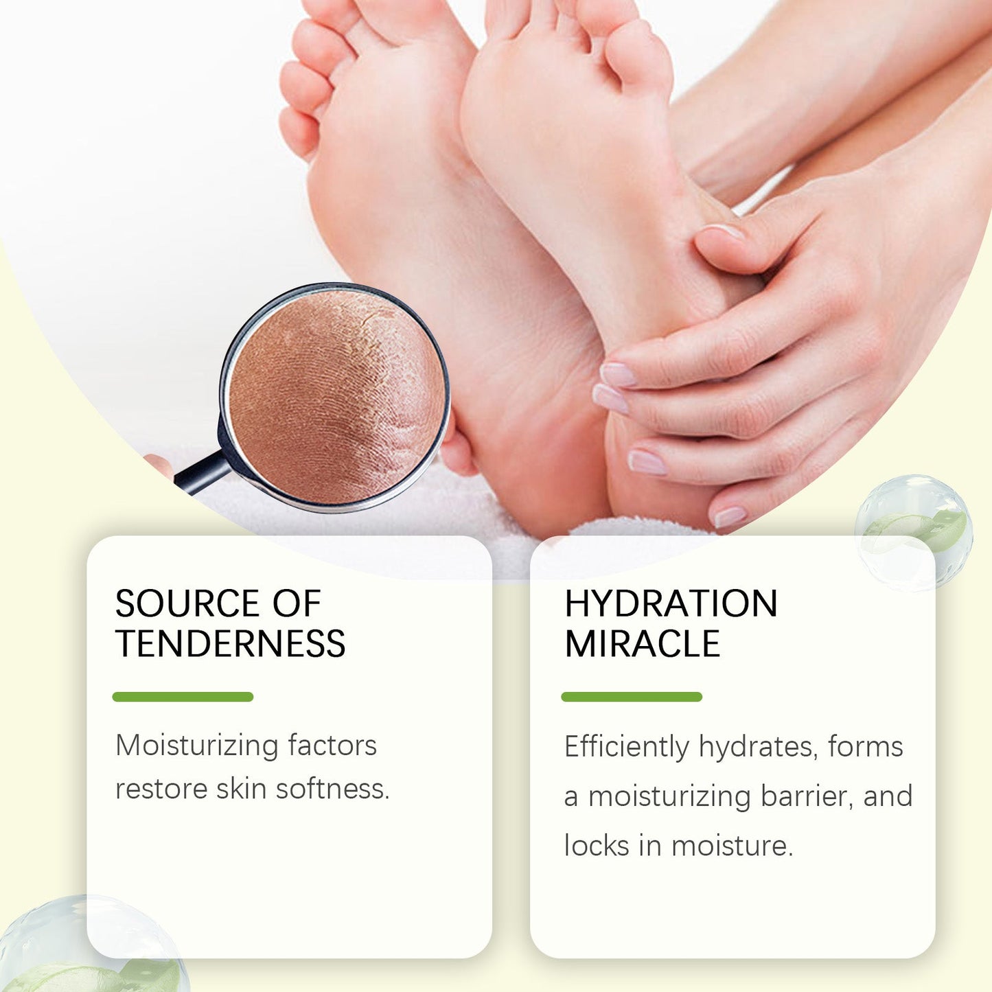 Cire de soin des pieds premium pour une peau lisse et hydratée