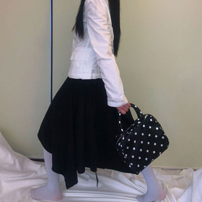 Vintage Y2K wave - point handbag for women. Good for travel, makeup. Niche design for students. - Korvel