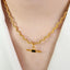 Collier Pendentif en Verre en Acier Inoxydable Élégant